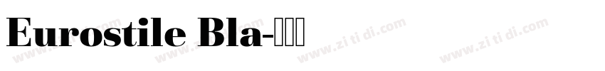 Eurostile Bla字体转换